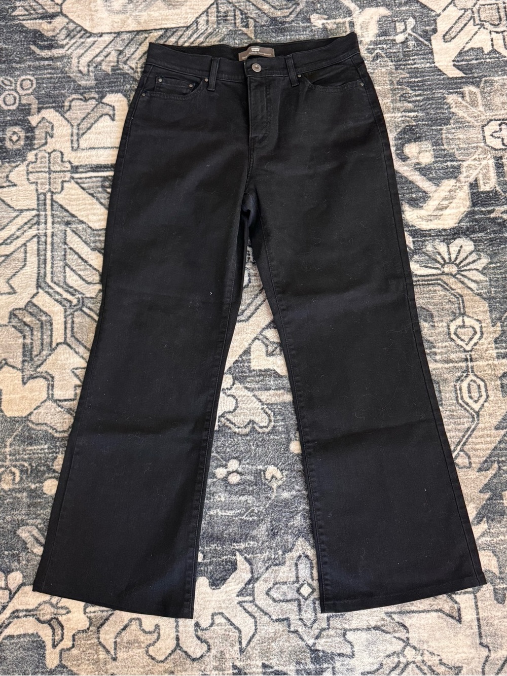 Levi's 512 Bootcut Black Wide-Leg Jeans Sz 10M